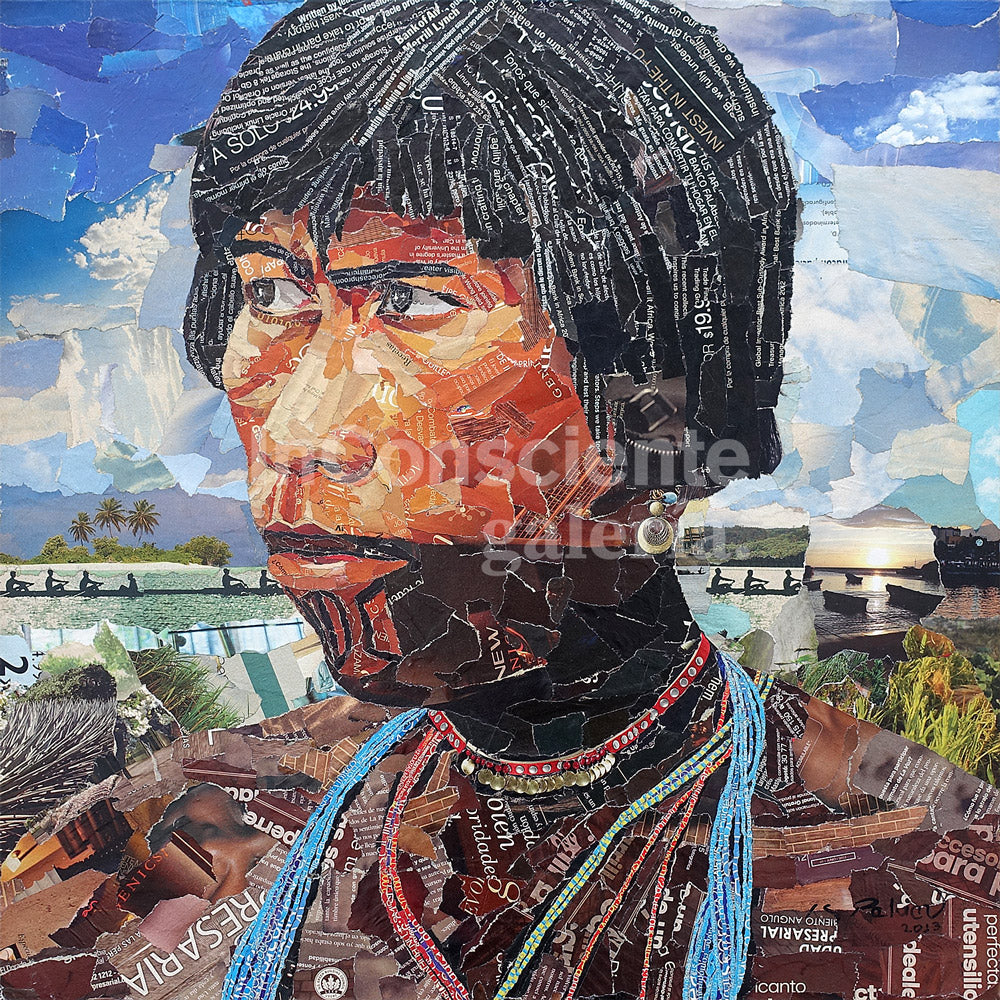 Obra original: Jagua para el espíritu Chocó-Emberá, Autor: JS Peláez