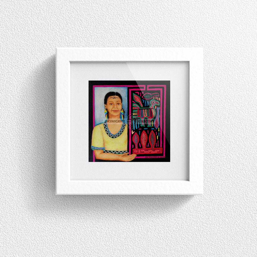 Print en Papel Edición Limitada: "Señora y mola", Autor: Beatriz Elena Ramírez Duque