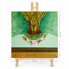 Print en lienzo con caballete decorativo: De la serie "Jai Kera" #1, Autora: Astrid Elena Moncada