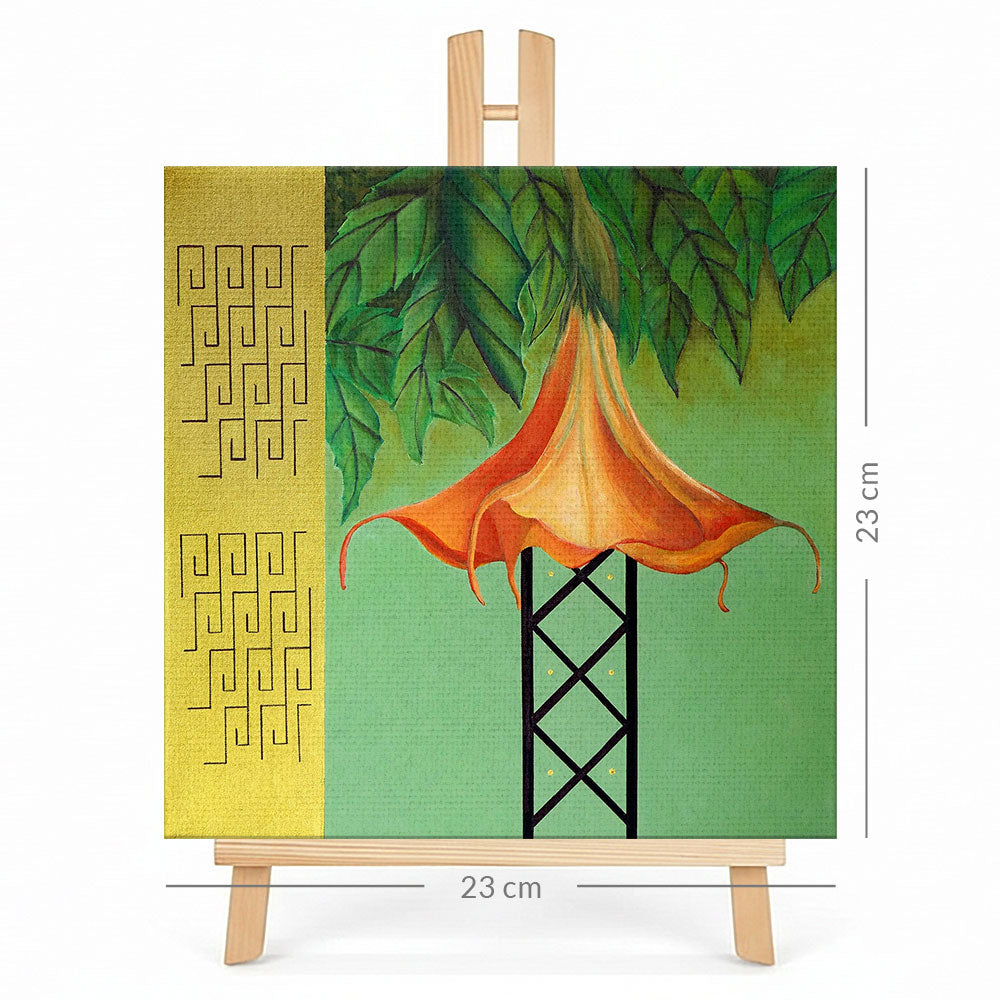 Print en lienzo con caballete decorativo: De la serie "Jai Kera" #2, Autora: Astrid Elena Moncada