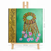 Print en lienzo con caballete decorativo: De la serie "Jai Kera" #4, Autora: Astrid Elena Moncada