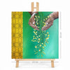 Print en lienzo con caballete decorativo: De la serie "Jai Kera" #7, Autora: Astrid Elena Moncada