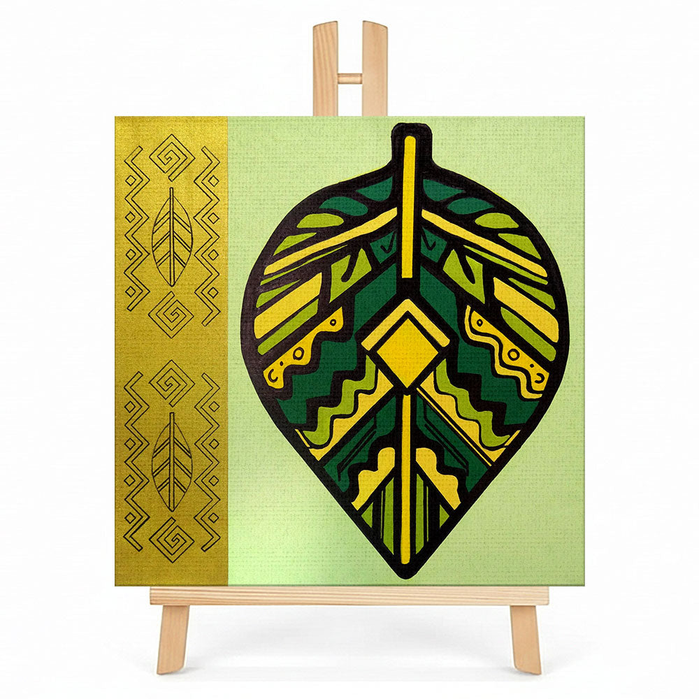 Print en lienzo con caballete decorativo: De la serie "Jai Kera" #8, Autora: Astrid Elena Moncada