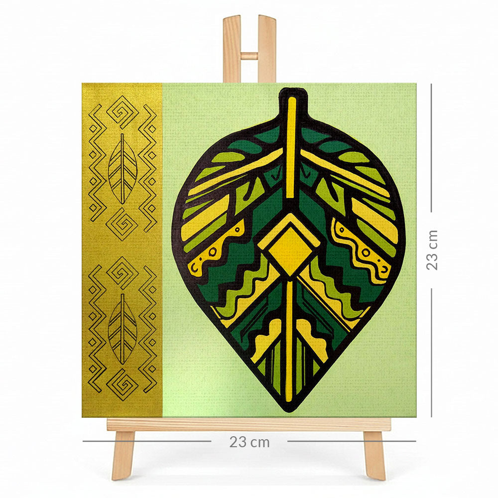 Print en lienzo con caballete decorativo: De la serie "Jai Kera" #8, Autora: Astrid Elena Moncada