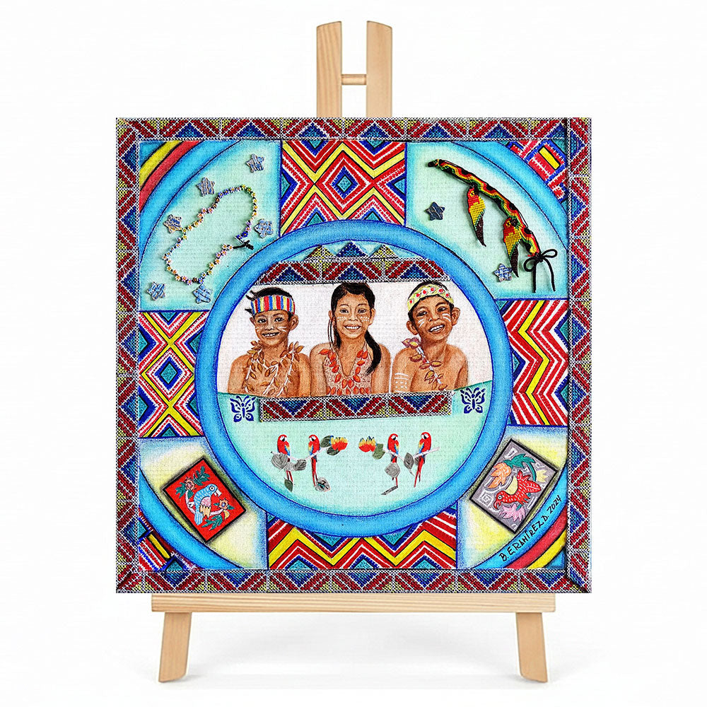 Print en lienzo sobre caballete decorativo: Mi Sentir, Autora: Beatriz Elena Ramírez