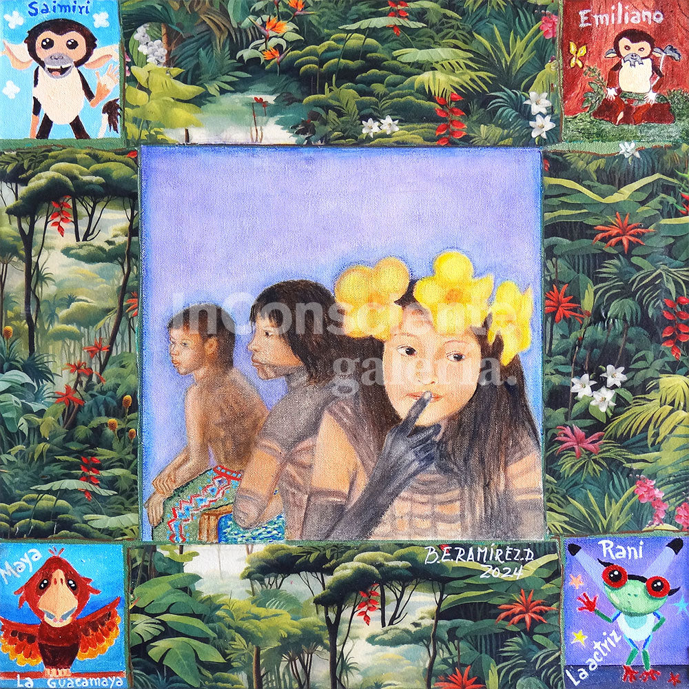 Print en lienzo sobre caballete decorativo: Hay muchas cosas que aprender, Autora: Beatriz Elena Ramírez