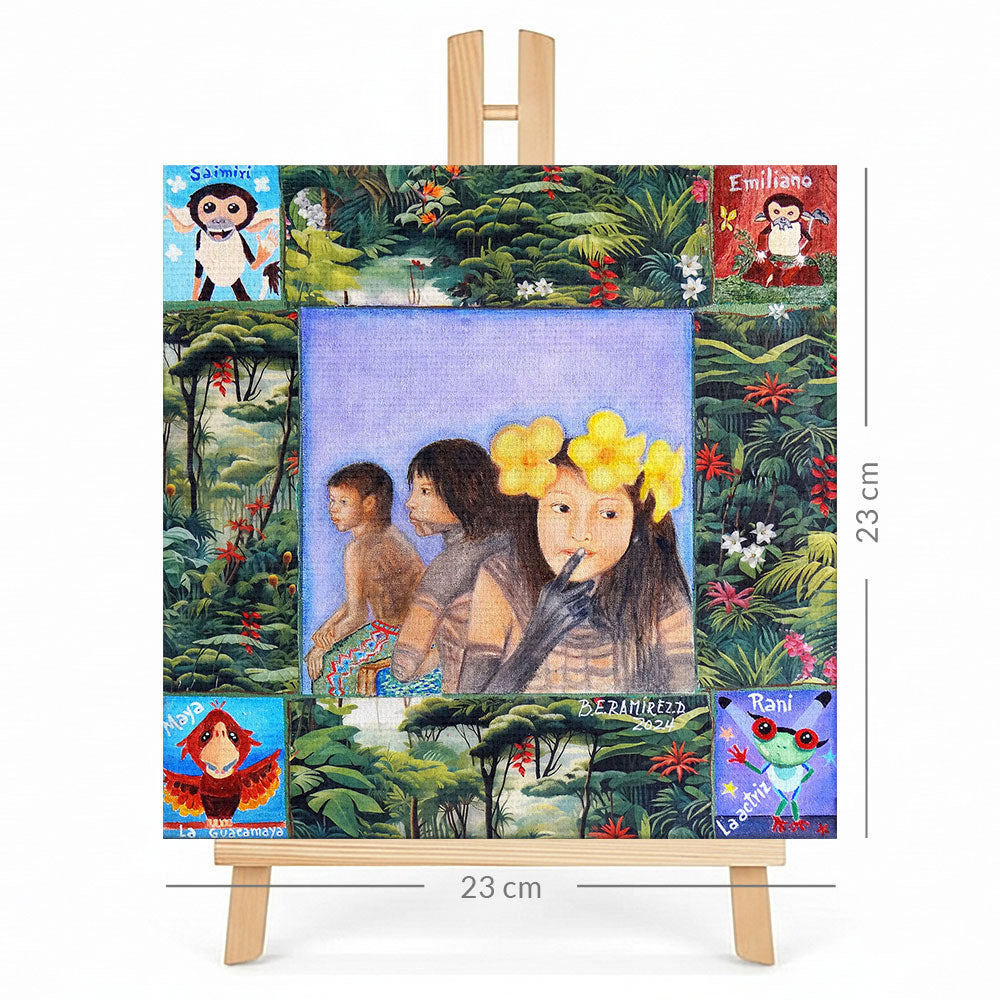 Print en lienzo sobre caballete decorativo: Hay muchas cosas que aprender, Autora: Beatriz Elena Ramírez