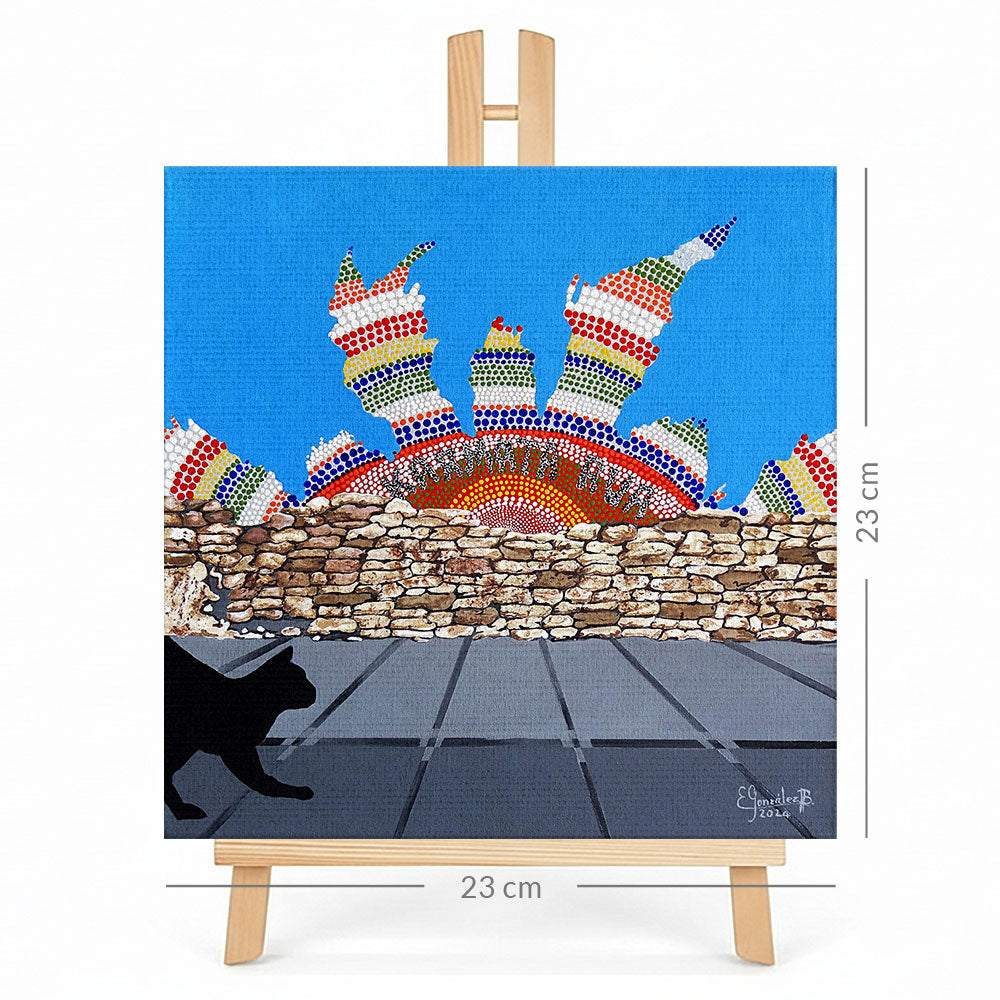 Print en lienzo sobre caballete decorativo: De la serie "El ojo que todo lo ve" #2, Autora: Erleny González Bolívar