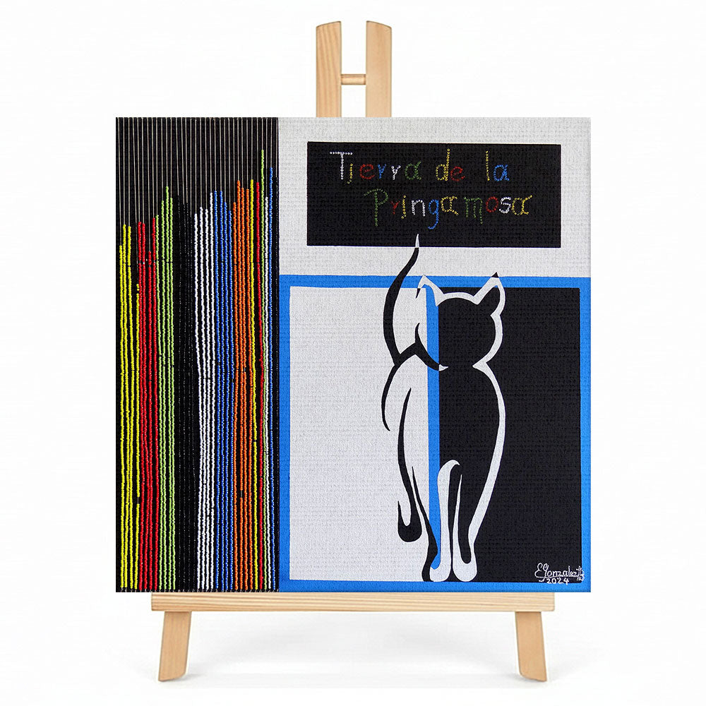 Print en lienzo sobre caballete decorativo: De la serie "El ojo que todo lo ve" #3, Autora: Erleny González Bolívar