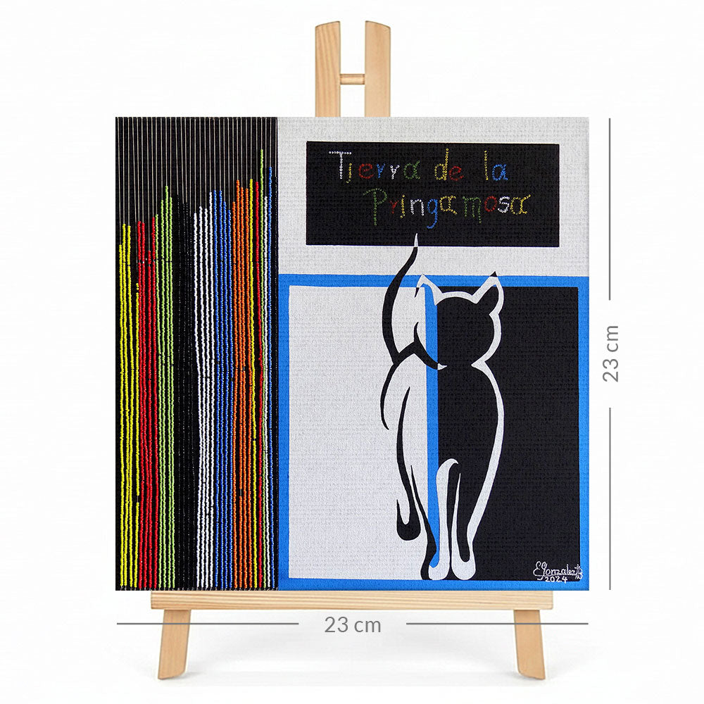 Print en lienzo sobre caballete decorativo: De la serie "El ojo que todo lo ve" #3, Autora: Erleny González Bolívar