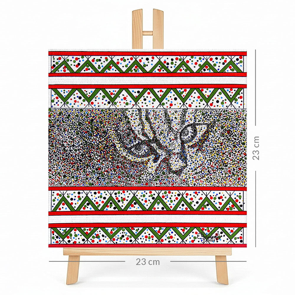 Print en lienzo sobre caballete decorativo: De la serie "El ojo que todo lo ve" #4, Autora: Erleny González Bolívar