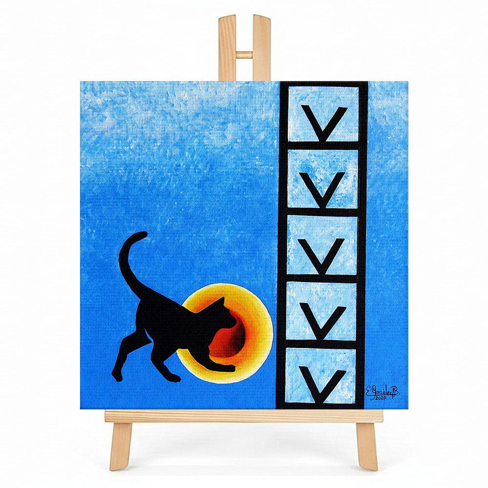 Print en lienzo sobre caballete decorativo: De la serie "El ojo que todo lo ve" #5, Autora: Erleny González Bolívar