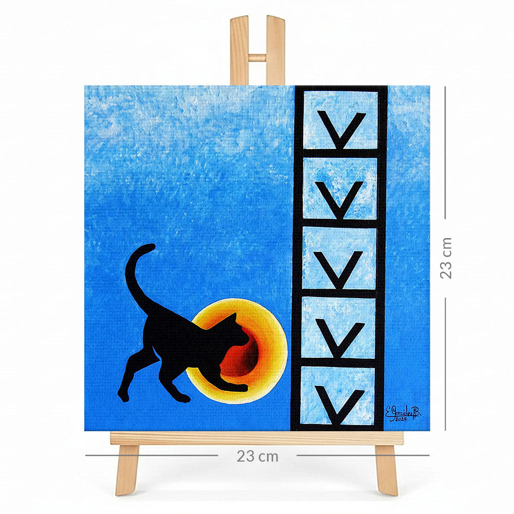 Print en lienzo sobre caballete decorativo: De la serie "El ojo que todo lo ve" #5, Autora: Erleny González Bolívar