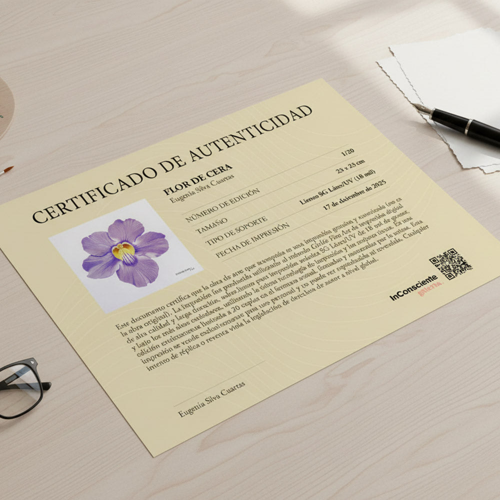 Obra Original: Flor de Cera, Autora: Eugenia Silva Cuartas