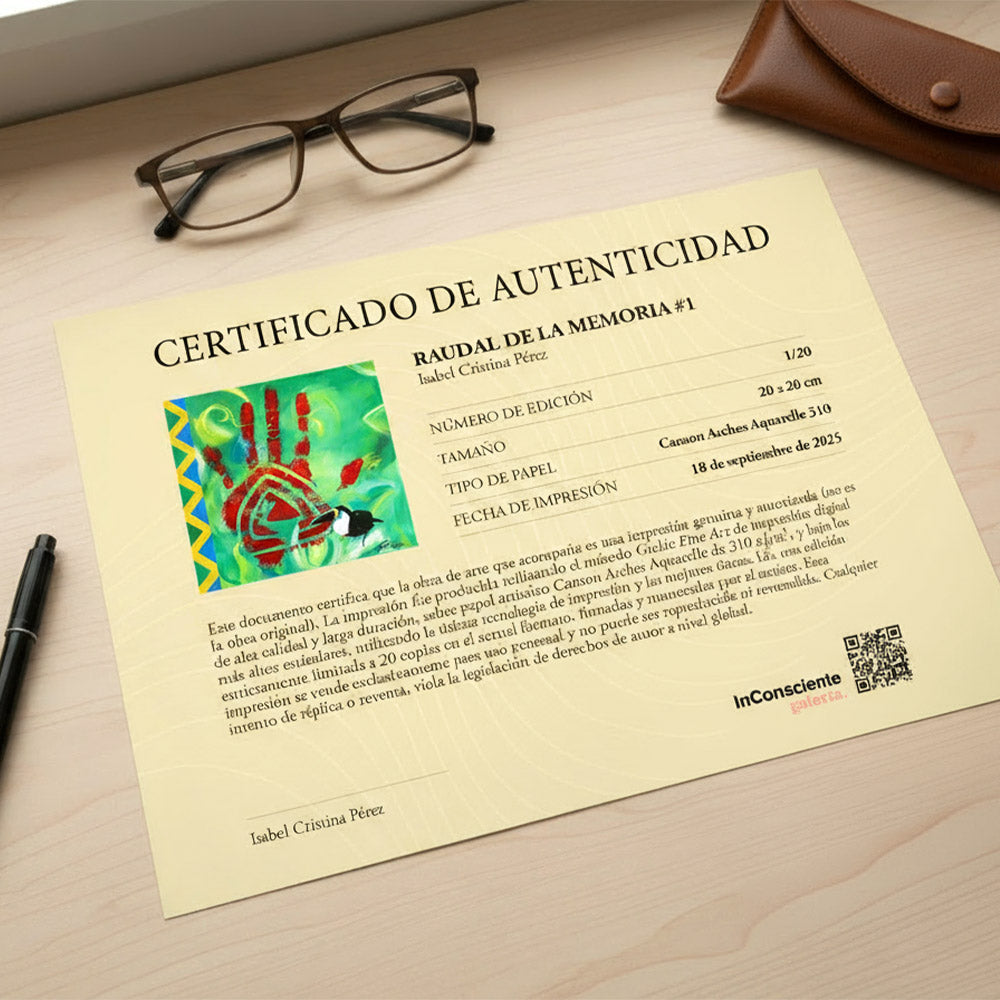 Print en Papel Edición Limitada: Serie Raudal de la memoria #1, Autora: Isabel Cristina Pérez