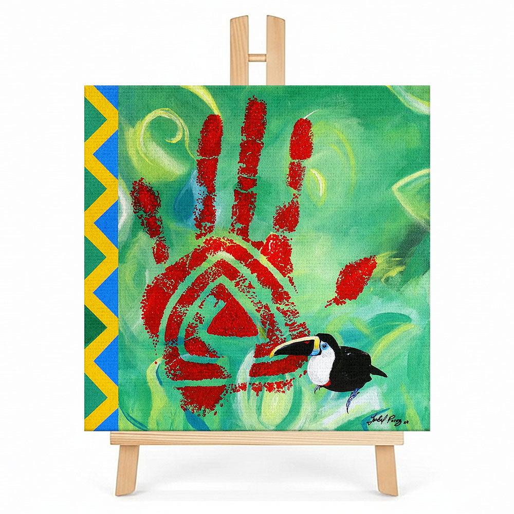 Print en lienzo con caballete decorativo: De la serie "Raudal de la memoria" #1, Autor: Isabel Cristina Pérez