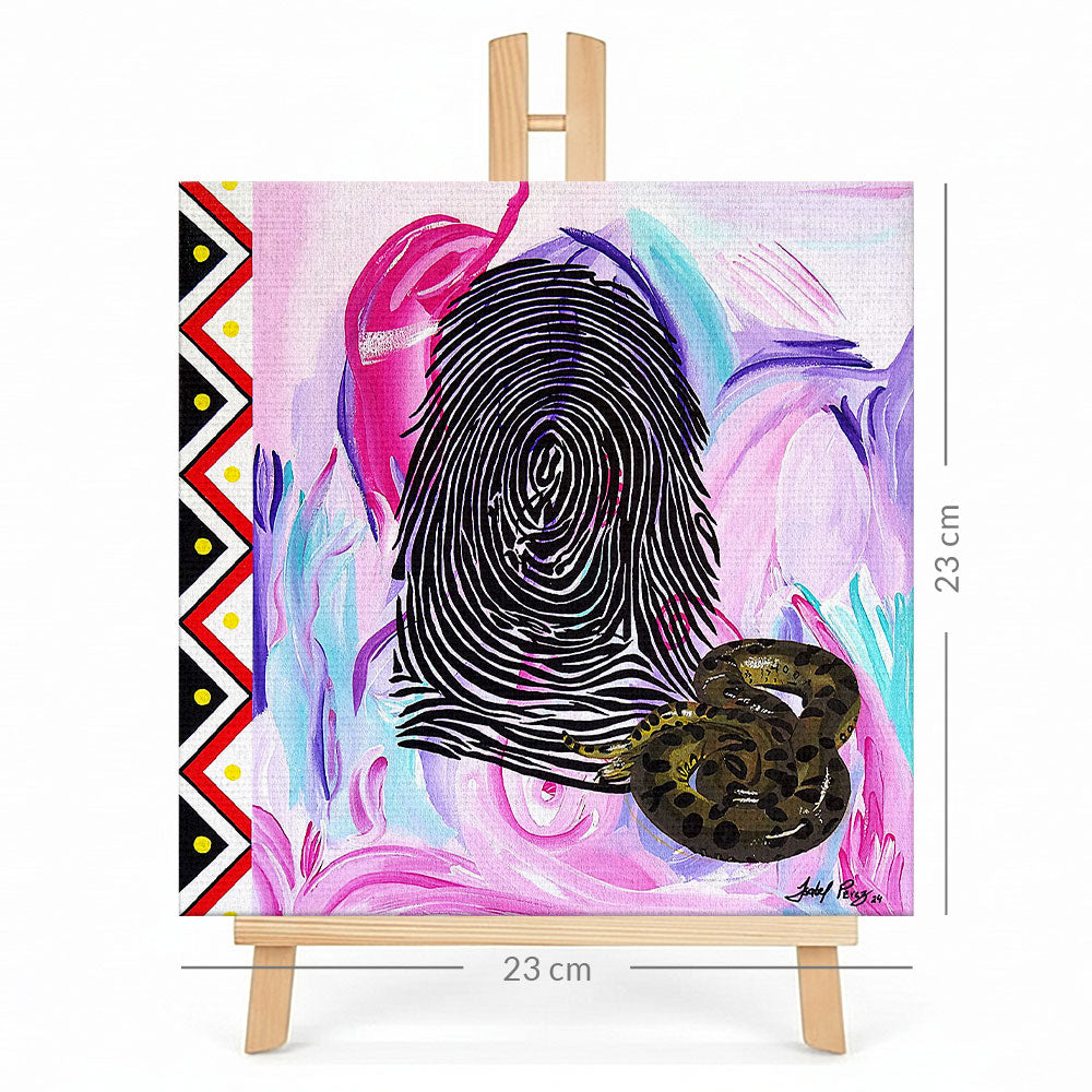 Print en lienzo con caballete decorativo: De la serie "Raudal de la memoria" #2, Autor: Isabel Cristina Pérez