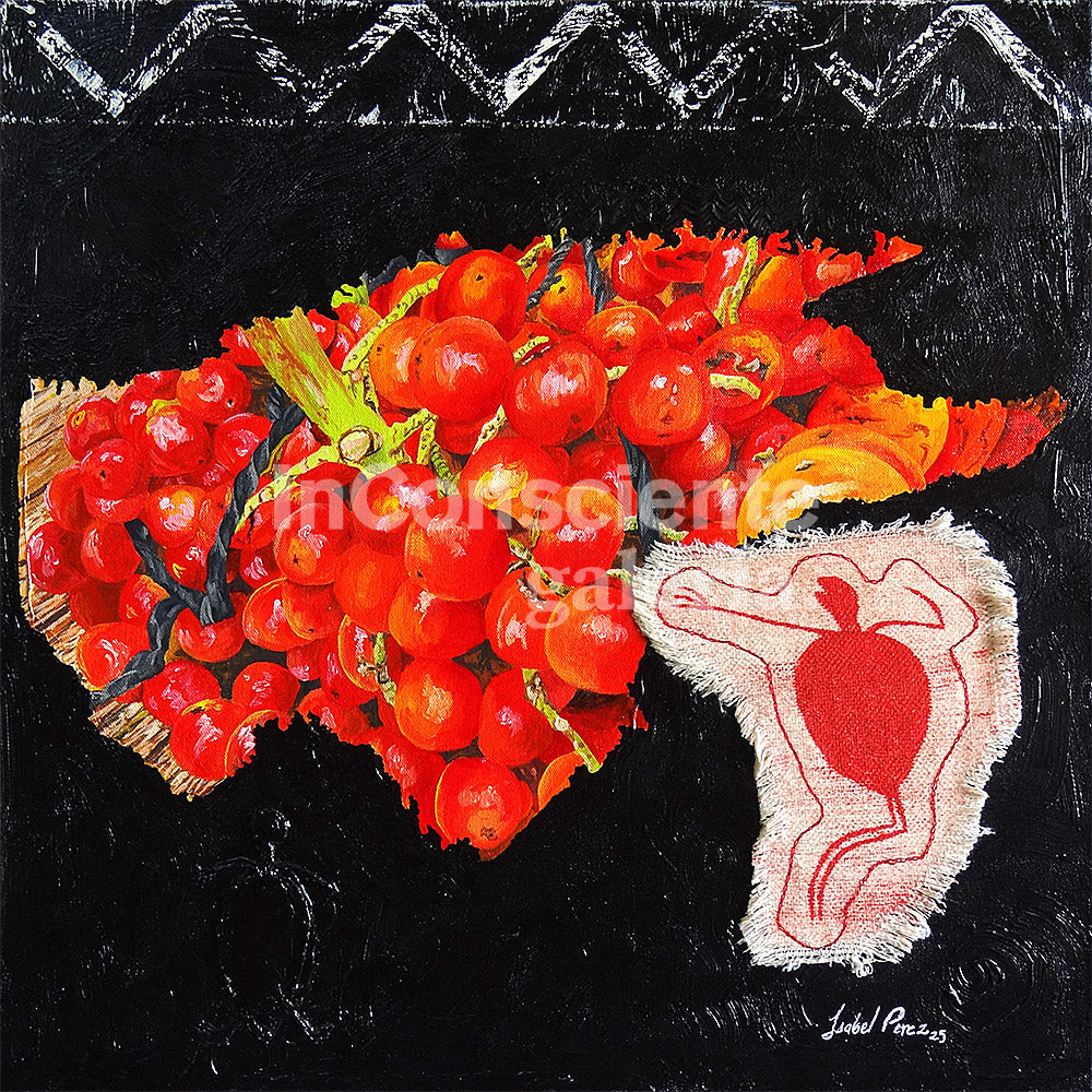Print en lienzo con caballete decorativo: De la serie "Raudal de la memoria" #5, Autor: Isabel Cristina Pérez