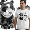 Camiseta unisex de algodón premium 200 g, inspirada en la obra: "Extinción #1", Autor: Juan Carlos Muñoz Betancur