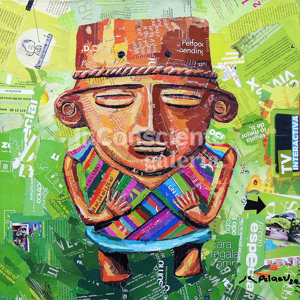 Print en lienzo sobre caballete decorativo: De la serie "Convergencia" #1, Autor: Juan Sergey Peláez