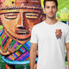 Camiseta unisex de algodón premium 200 g, inspirada en la obra: "Convergencia #1", Autor: Juan Sergey Pelaéz