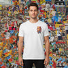 Camiseta unisex de algodón premium 200 g, inspirada en la obra: "Convergencia #1", Autor: Juan Sergey Pelaéz