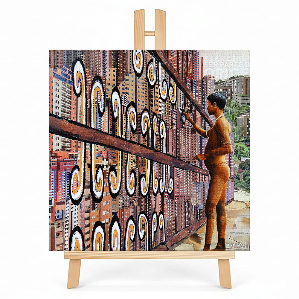 Print en lienzo sobre caballete decorativo: De la serie "Convergencia" #2, Autor: Juan Sergey Peláez (Copia)