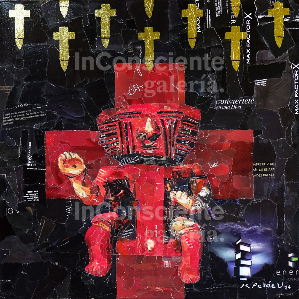 Print en lienzo sobre caballete decorativo: De la serie "Convergencia" #3, Autor: Juan Sergey Peláez