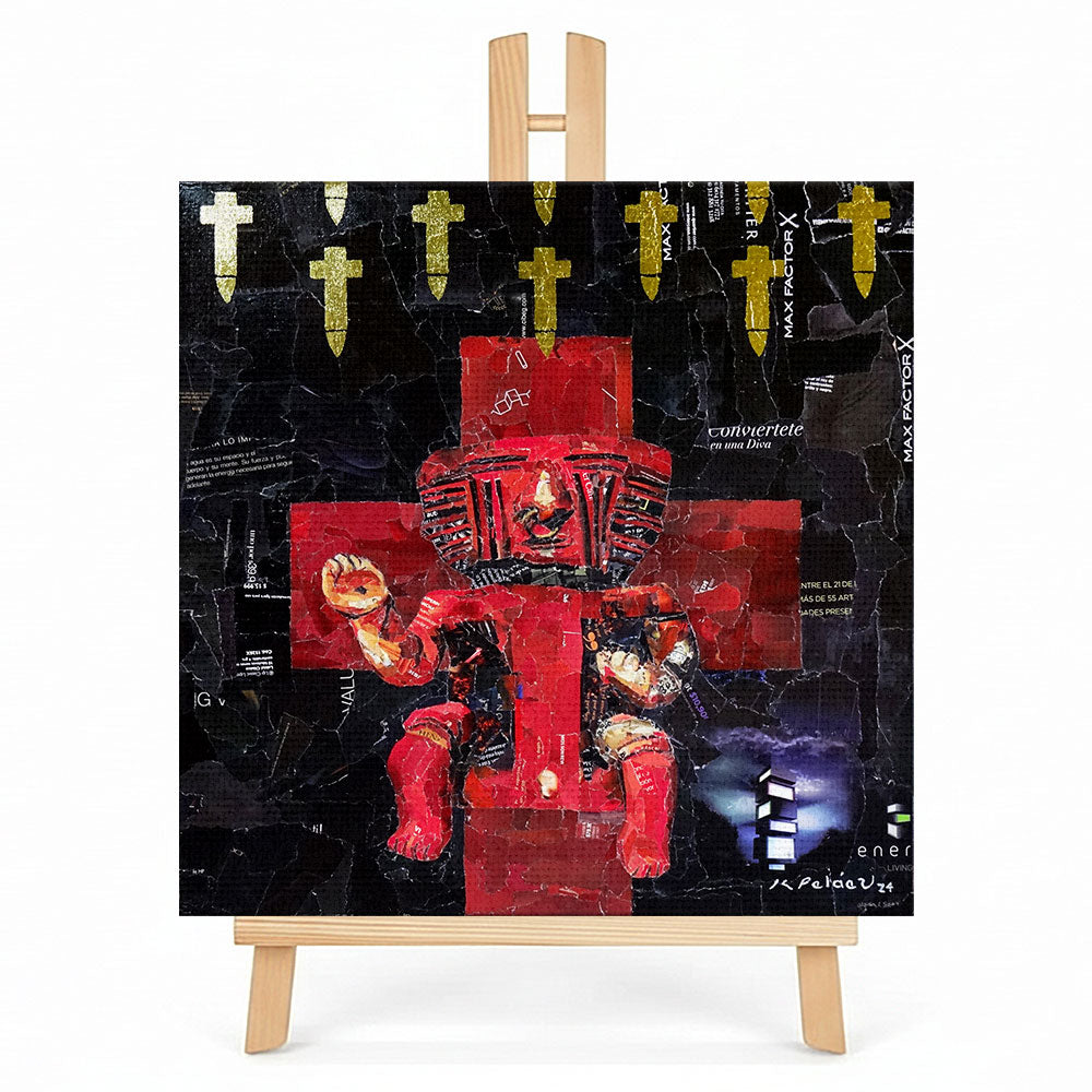 Print en lienzo sobre caballete decorativo: De la serie "Convergencia" #3, Autor: Juan Sergey Peláez