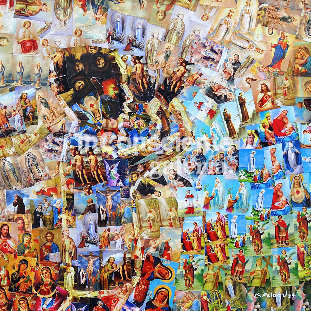 Print en lienzo sobre caballete decorativo: De la serie "Convergencia" #4, Autor: Juan Sergey Peláez