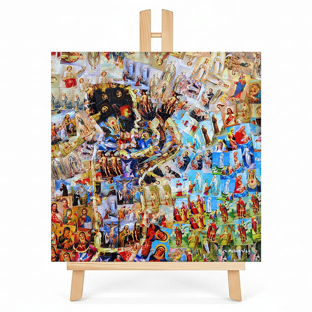 Print en lienzo sobre caballete decorativo: De la serie "Convergencia" #4, Autor: Juan Sergey Peláez