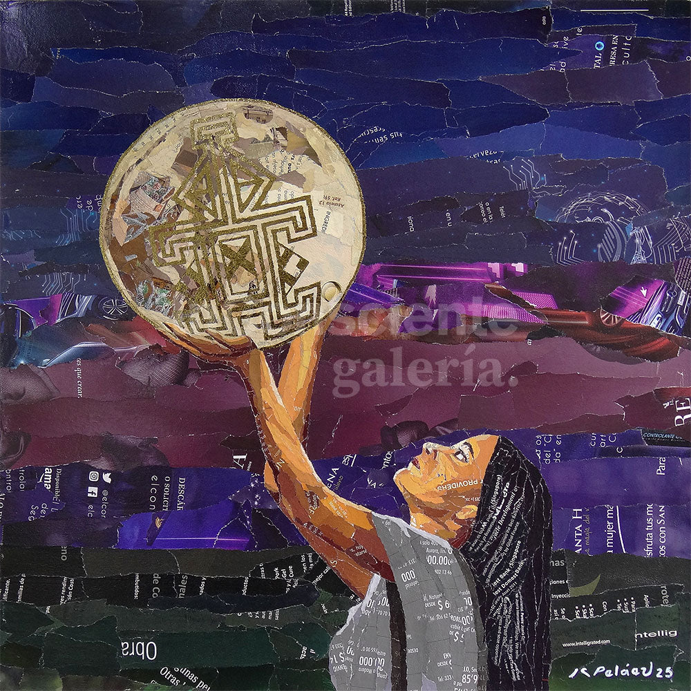 Print en lienzo sobre caballete decorativo: De la serie "Convergencia" #6, Autor: Juan Sergey Peláez