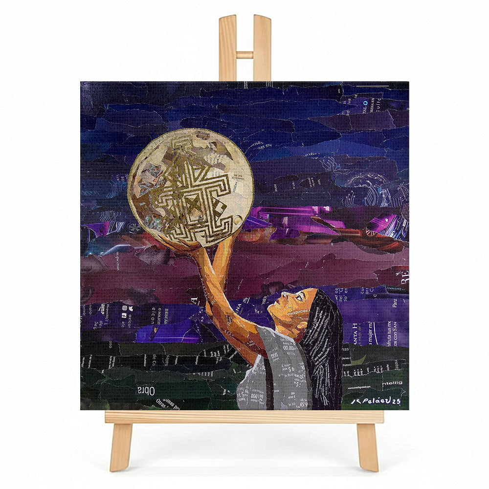 Print en lienzo sobre caballete decorativo: De la serie "Convergencia" #6, Autor: Juan Sergey Peláez