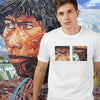Camiseta unisex de algodón premium 200 g, inspirada en la obra: "Jagua para el espíritu Chocó-Emberá", Autor: Juan Sergey Pelaéz