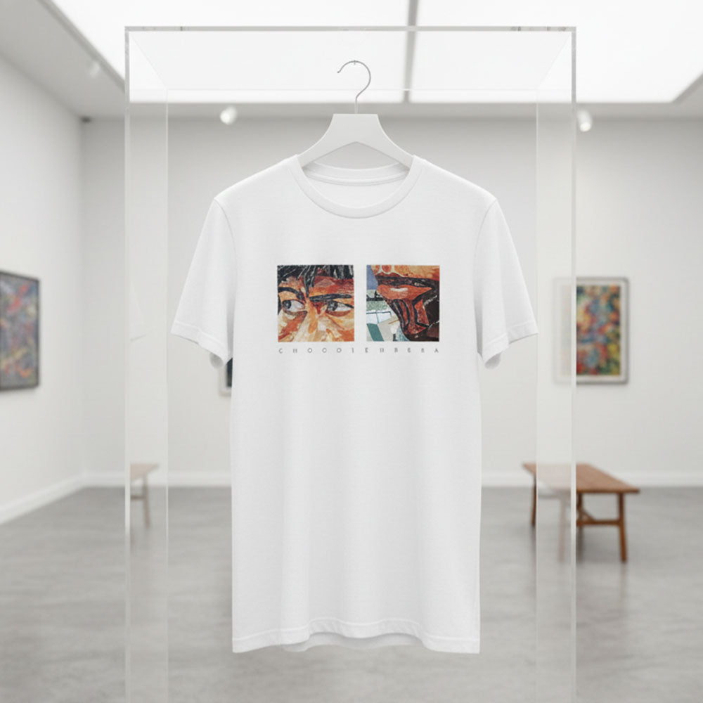 Camiseta unisex de algodón premium 200 g, inspirada en la obra: "Jagua para el espíritu Chocó-Emberá", Autor: Juan Sergey Pelaéz