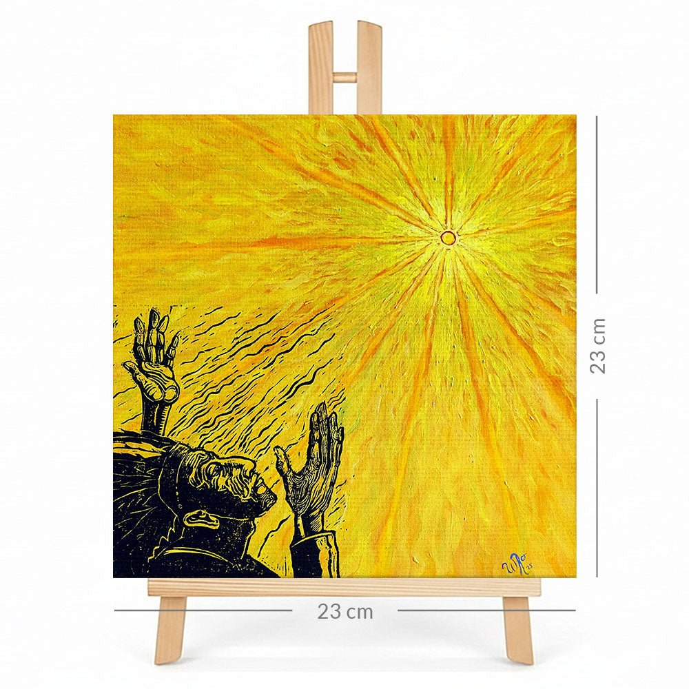 Print en lienzo con caballete decorativo: De la serie "Viajes ancestrales" #5, Autor: Weimar Alfonso Roldán