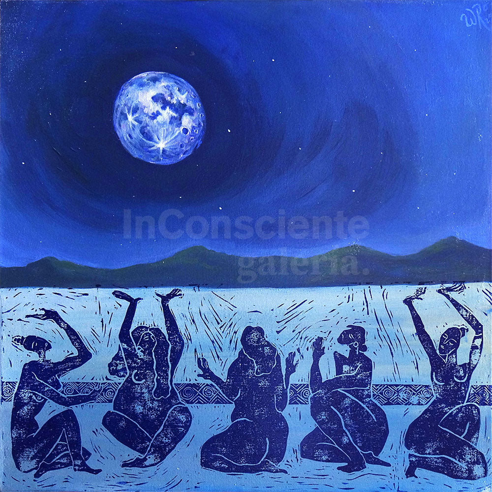 Print en lienzo Edición Limitada: De la serie "Viajes Ancestrales" #6, Autor: Weimar Alfonso Roldán