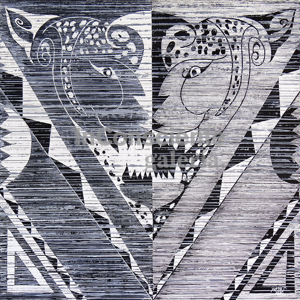 Print en lienzo Edición Limitada: De la serie "Atributos Geométricos" #4, Autor: Yessie Morales Vásquez